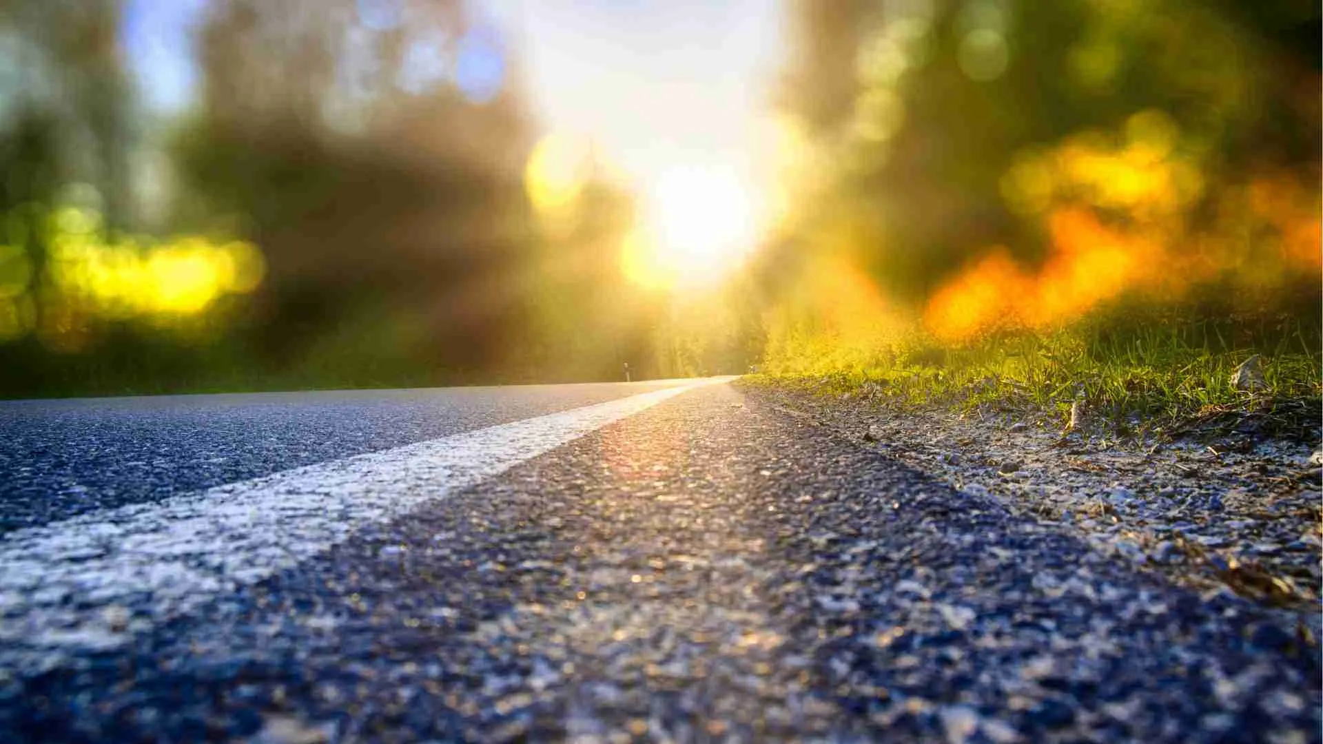 Road bend disappearing into the horizon